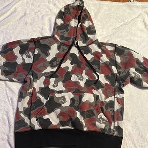 RIPNDIP Nermcamo hoddie, medium size in red camp colors